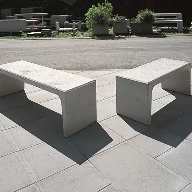 Banc de jardin ROZGARD 140/40/40 cm armé, chanfreiné, taloché, gris
