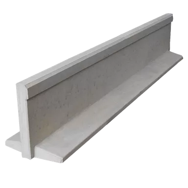 Amphibienleitsystemelement mit Klettersperre und Elementverbund bewehrt gefast grau L 300 cm B 50 cm H 55 cm W 8 cm