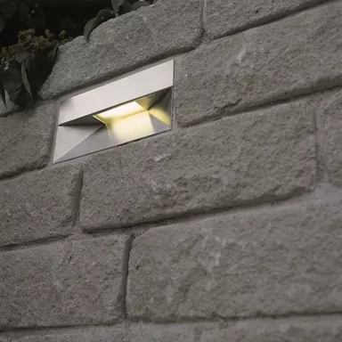 SANTURO Aussenleuchte aus Edelstahl Typ 2 LED-Technik L 30 cm B 12.5 cm H 15 cm