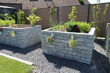 CUATRO Mauersteine Kanten gebrochen naturgrau L 20-35 cm B 25 cm H 15 cm