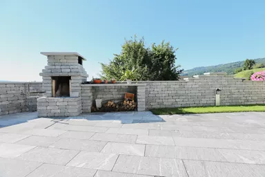 CUATRO Mauersteine Kanten gebrochen naturgrau L 20-35 cm B 25 cm H 15 cm