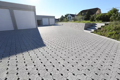 SIX-SILENTA Ökostein mit Nocken Normalstein grau vollkantig L 19.7 cm B 17 cm H 10 cm