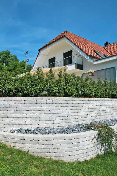 CUATRO Mauersteine Kanten gebrochen naturgrau L 20-35 cm B 25 cm H 15 cm