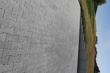 H Sickerstein Normalstein grau fein gefast L 20 cm B 16.5 cm H 8 cm