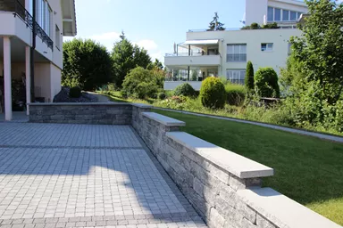 PARCO FINA Gartenplatte grau gestrahlt gefast L 60 cm B 40 cm H 4 cm