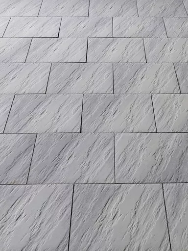 NATURE MOMENTS Gartenplatte hellgrau mit Schieferstruktur vollkantig L 60 cm B 60 cm H 5.5 cm