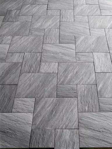 NATURE MOMENTS Gartenplatte dunkelgrau mit Schieferstruktur vollkantig L 60 cm B 60 cm H 5.5 cm