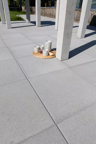 ESTRELLA fino Gehwegplatte grau-anthrazit gestrahlt gefast L 50 cm B 50 cm H 4 cm