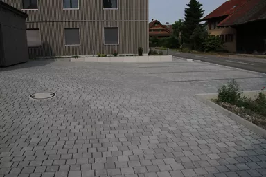 FRIEDA Pflasterstein perlgrau strukturiert Kanten gebr. L 8.8-11.8 cm B 9.8 cm H 7 cm