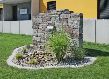 SANTURO Burgruinenmauer 2-seitig gespalten Burgruinen-Mix L 30-50 cm B 25 cm