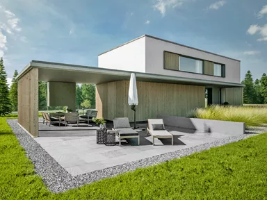 NATURE MOMENTS Gartenplatte hellgrau mit Schieferstruktur vollkantig L 60 cm B 60 cm H 5.5 cm