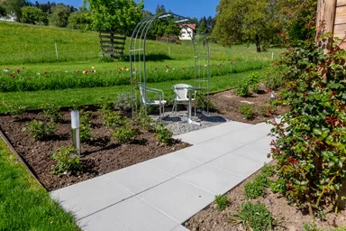 PARCO FINA Gartenplatte grau gestrahlt gefast L 50 cm B 50 cm H 4 cm