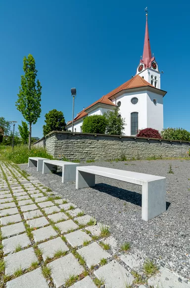 Gartenbank grau glatt gefast Normalelement bewehrt L 140 cm B 40 cm H 40 cm