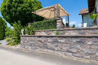 SANTURO Spaltstein-Landhausmauer Typ 4 2-seitig gespalten muschelkalk L 30-50 cm B 25 cm H 7.5 cm