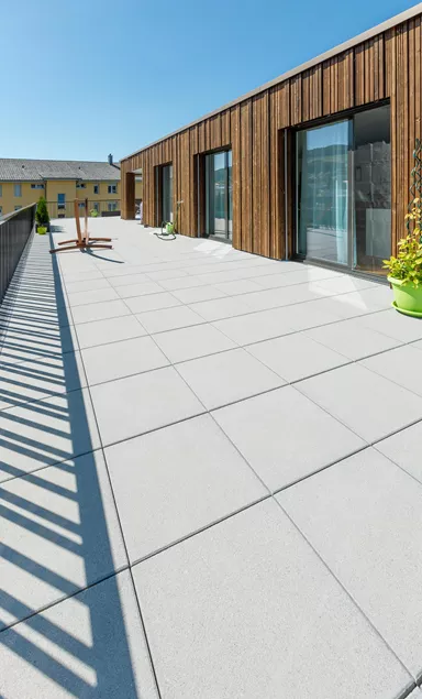 PARCO FINA Gartenplatte grau gestrahlt gefast L 50 cm B 50 cm H 4 cm