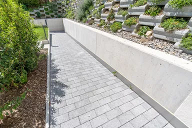 ROZTEC Winkelplatten Typ Midi bewehrt grau glatt gefast L 200 cm B 75 cm H 125 cm W 9-18 cm