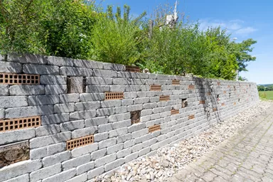 CUATRO Mauersteine Kanten gebrochen naturgrau L 20-35 cm B 25 cm H 15 cm