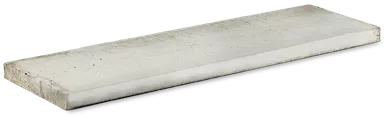 Planche en béton 4/30/150 cm à arêtes vives, gris