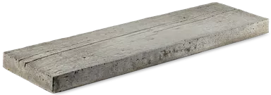 LENIA Gartenplatte mit Holzstruktur Normalplatte naturgrau strukturiert gerundet L 88-89 cm B 24.5-25.5 cm H 5 cm