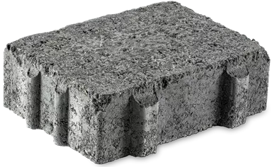 TEGULA SPLITT Ökostein mit Nocken Normalstein grau Kanten gebrochen L 23.2 cm B 17.2 cm H 7 cm