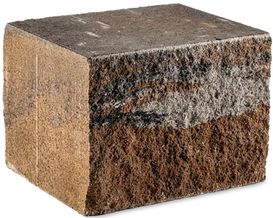 Mur de campagne SANTURO 30-50/25/22.5 cm type 4, 2 faces clivées, calc. coquillage