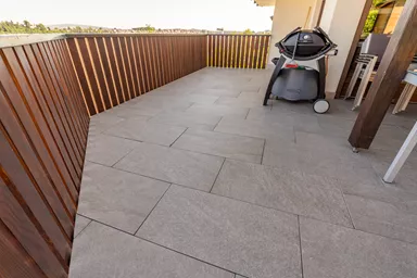 Feinsteinzeug Gehwegplatte Pietra di Combe braun strukturiert vollkantig L 90 cm B 45 cm H 2 cm