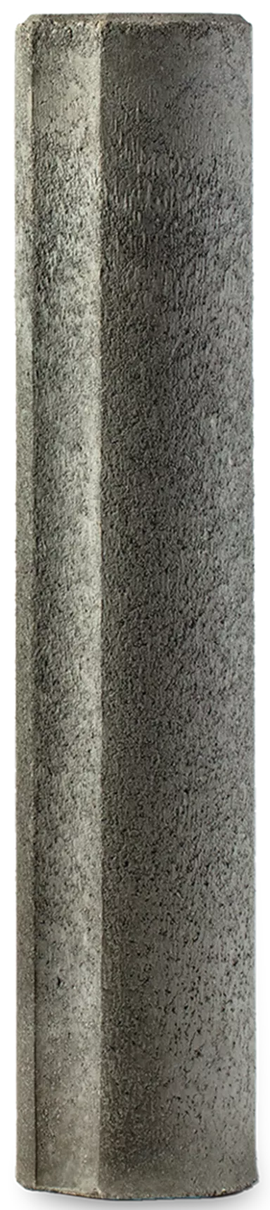 Palisade rund grau glatt gefast unbewehrt mit Kehlung leicht konisch D 20 cm H 80 cm