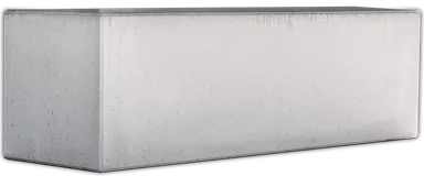 PARCO Pflanzentrog rechteckig grau glatt L 200 cm B 50 cm H 50 cm W 5 cm