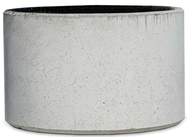 PARCO Pflanzentrog rund grau glatt OD 80 cm H 50 cm W 4 cm R 40 cm