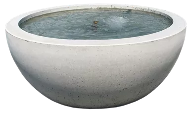 RONDO Brunnentrog grau glatt gefast OD 90 - 150 cm, H 60 cm W 10 cm