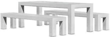 INTERMEZZO Bank light grau glatt vollkantig bewehrt ohne Vertiefung für Einlage L 220 cm B 45 cm H 45 cm