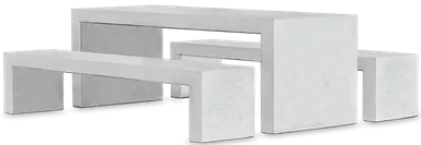 INTERMEZZO Bank standard grau glatt vollkantig bewehrt ohne Vertiefung für Einlage L 260 cm B 45 cm H 45 cm W 10 cm