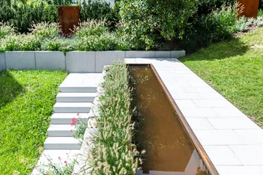 PARCO FINA Gartenplatte grau gestrahlt gefast L 50 cm B 50 cm H 4 cm