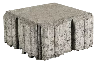 VS 5 Schwerlast Ökostein mit Verschiebesicherung englisch pal. grau glatt gefast L 22.5 cm B 22.5 cm H 10.8 cm