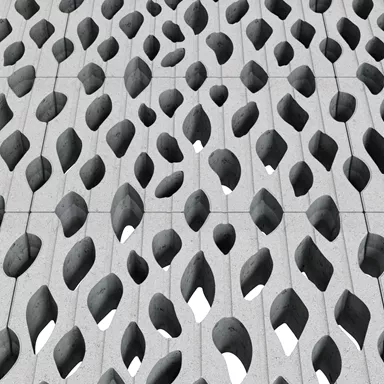 SENTONI Rasengitterstein mit Nocken grau glatt L 60 cm B 40 cm H 10 cm