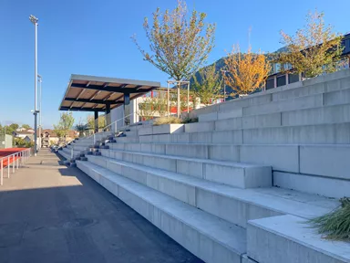 Vierkant-Element Normalelement beidseitig offen grau glatt gefast L 280 cm B 65 cm H 50 cm