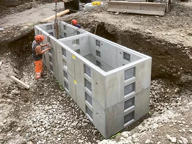 VRK Hohlraumelement Typ 1 ohne horizontale Durchstiegsöffnung Nettovolumen 0.37 m3 L 1200 mm B 1200 mm H 400 mm