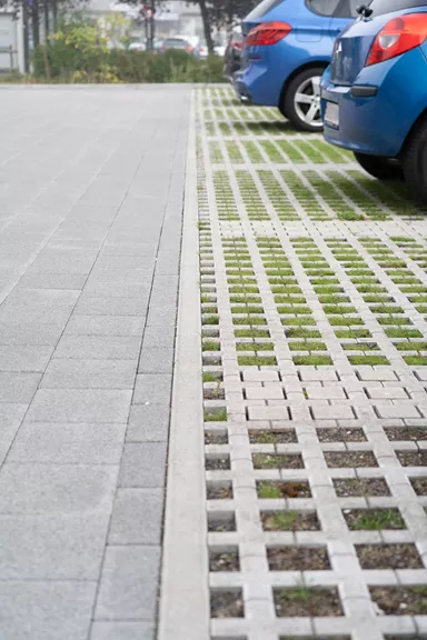 QUADRO Rasengitterstein grau L 58 cm B 47 cm H 10 cm