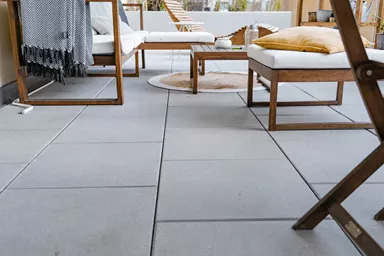 FINESSA Gehwegplatte grau gestrahlt gefast L 50 cm B 50 cm H 2.9 cm