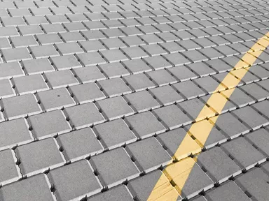 VS 5 Schwerlast Ökostein mit Verschiebesicherung englisch pal. grau glatt gefast L 22.5 cm B 22.5 cm H 10.8 cm