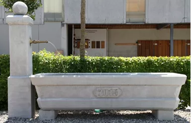 RUSTICO Brunnenstock inkl. Messing-Einlaufrohr grau L 30 cm B 30 cm H 160 cm