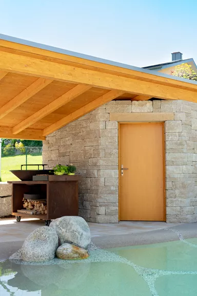 SANTURO Landhausmauer Typ 2 2-seitig gespalten jurakalk Kanten gebrochen L 30-50 cm B 25 cm H 15 cm