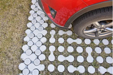 LUNIX Rasengitterstein grau glatt L 53.2 cm 39.9 cm H 12 cm