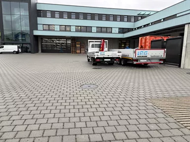 VS 5 Schwerlast Ökostein mit Verschiebesicherung englisch pal. grau glatt gefast L 22.5 cm B 22.5 cm H 10.8 cm