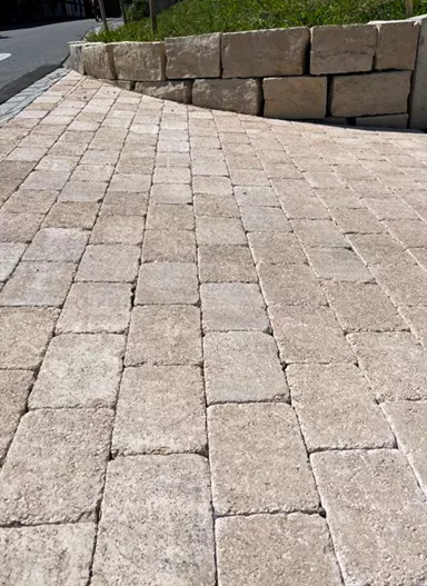 TEGULA Pflasterstein solea glatt Kanten gebrochen L 22 cm B 16 cm H 6 cm