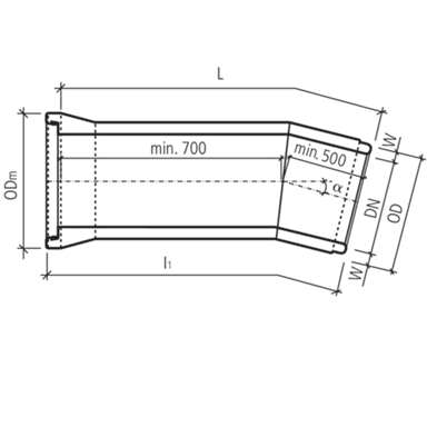CENTUB<sup>®</sup>-Röser Segmentkrümmer 2 Segmente bewehrt