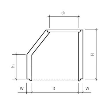 Konen exzentrisch D bis 125 cm