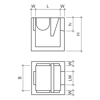 Dachwassersammler quadratisch