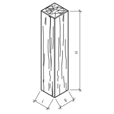 LENIA Palisaden mit Holzstruktur