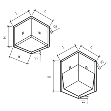 ROZTEC<sup>®</sup> MIDI Winkelplatten Eckelemente glatt